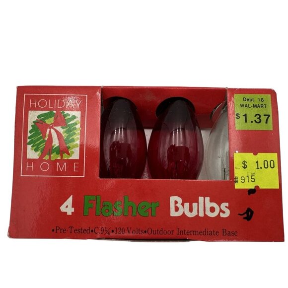 20 Flasher Bulbs C9 Indoor/Outdoor Replacement 4 Red 16 Clear Untested VTG - Picture 3 of 6